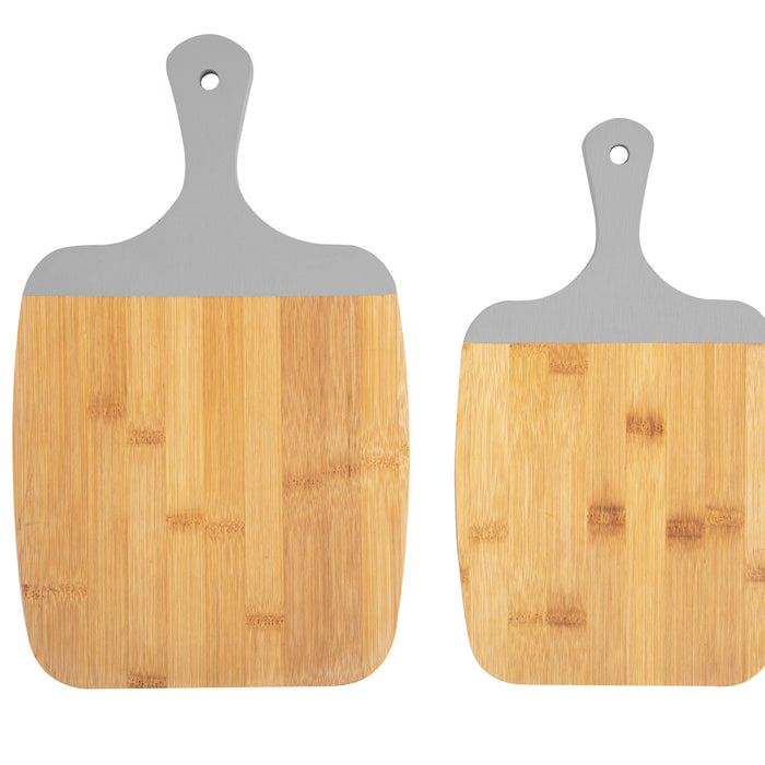 present time - Snijplank set Gourmet - Grijs - 23x38 cm
