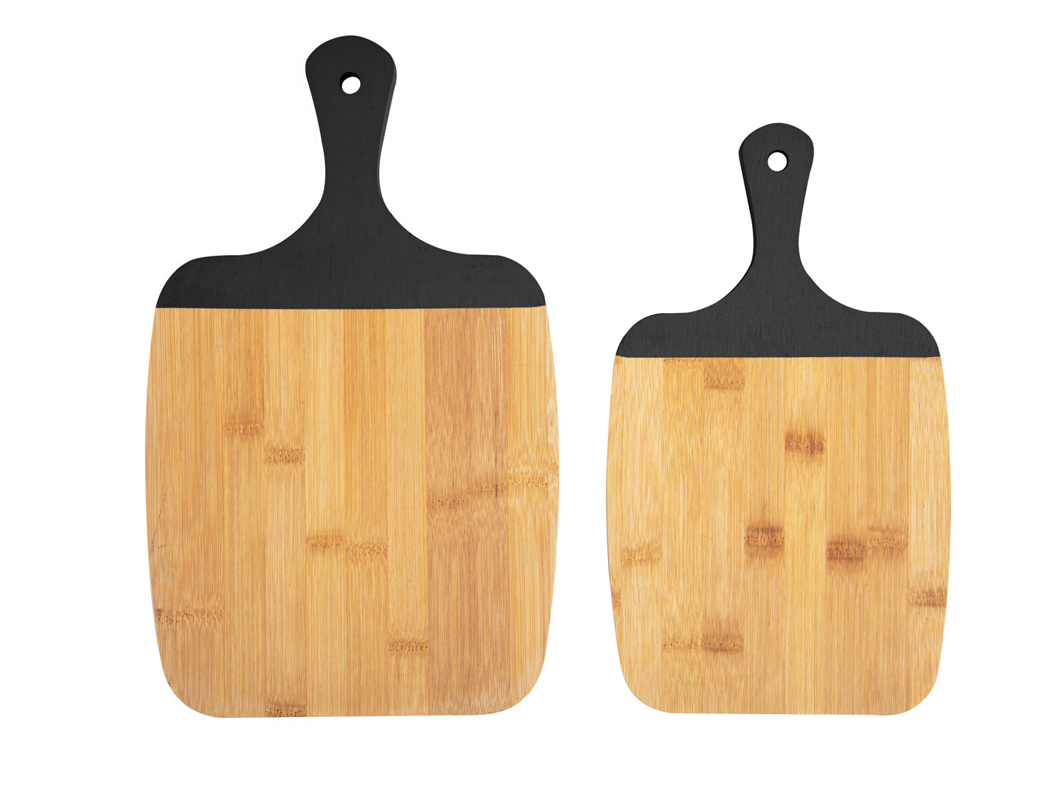 present time - Snijplank set Gourmet - Zwart - 23x38 cm