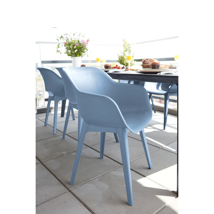 Keter Akola Tuinstoelen - 2 stuks -56.5x55x80cm - Blauw