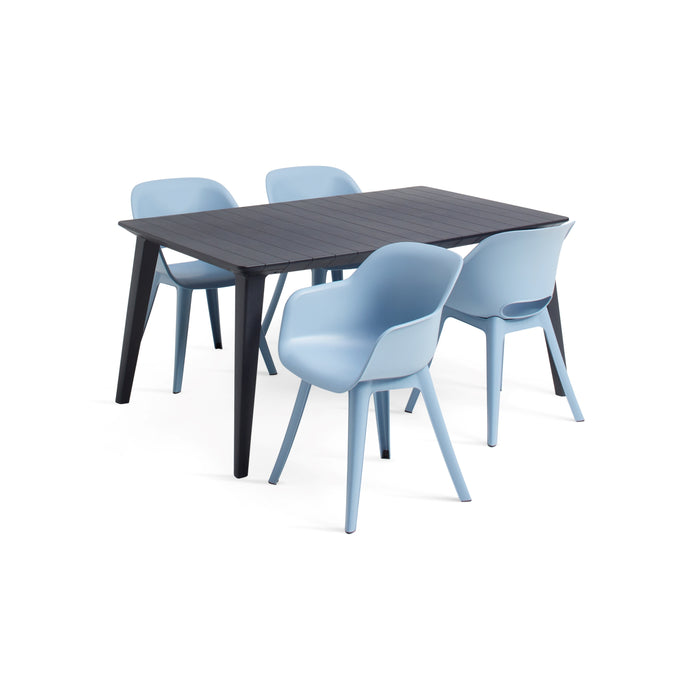 Keter Akola Tuinstoelen - 2 stuks -56.5x55x80cm - Blauw