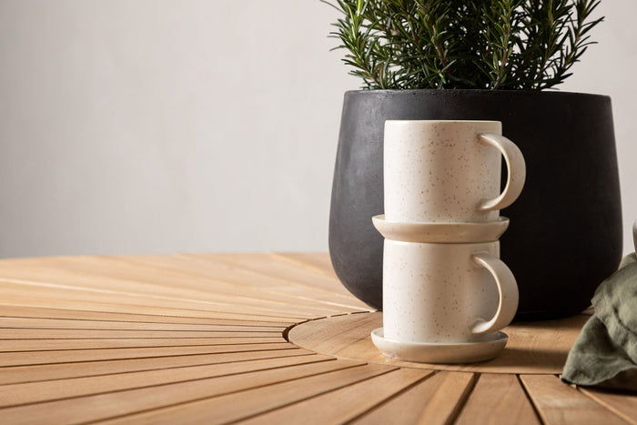 Rebellenclub Tonga Tuintafel - ø140cm - Wit