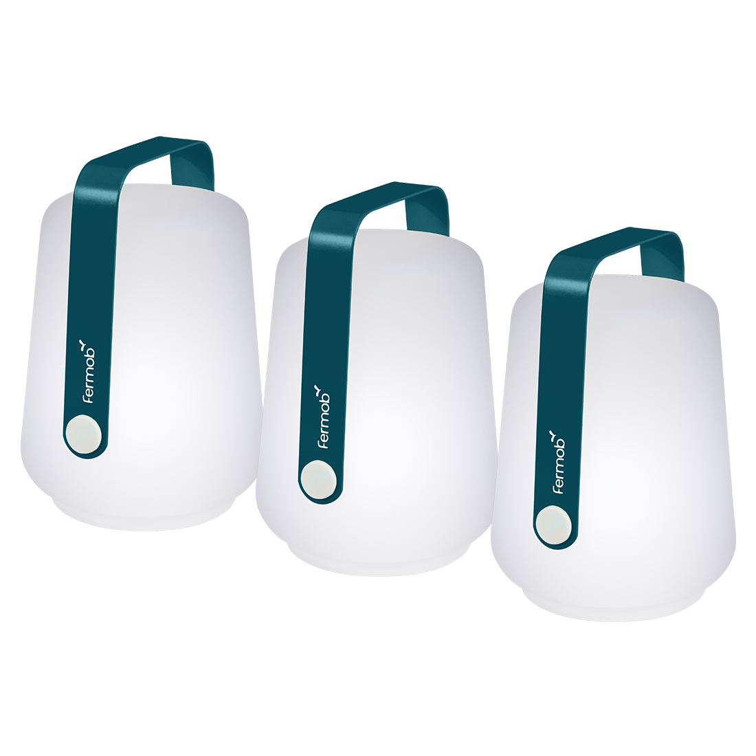 Fermob Balad outdoor tafellampjes - set v3 - H13,5 cm - Bleu Acapulco