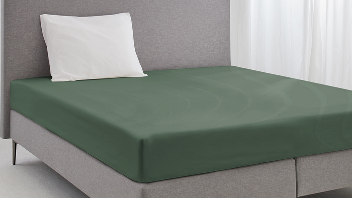 Elegance Hoeslaken Katoen Perkal 35cm Hoekhoogte grenat green