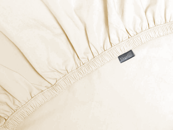 Elegance Hoeslaken Katoen Perkal 35cm Hoekhoogte ivoor