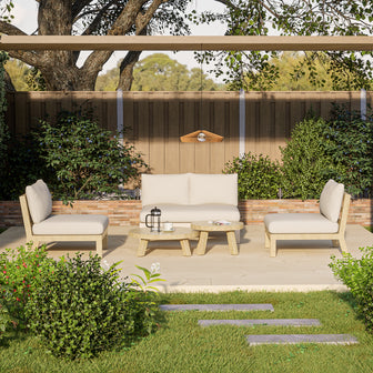 by fonQ Chubbers Loungeset - 2-Zitsbank en Tuinstoelen