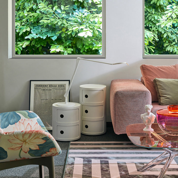 Kartell Componibili Kast Ø 32 cm - 2 Modules - Mat Wit