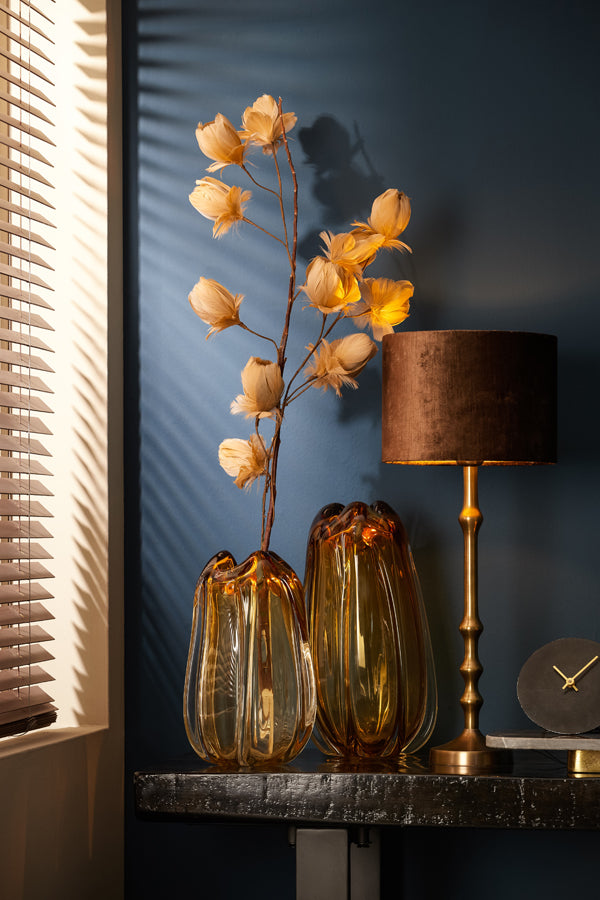 Light & Living Light&living Kap cilinder 25-25-18 cm GEMSTONE bruin