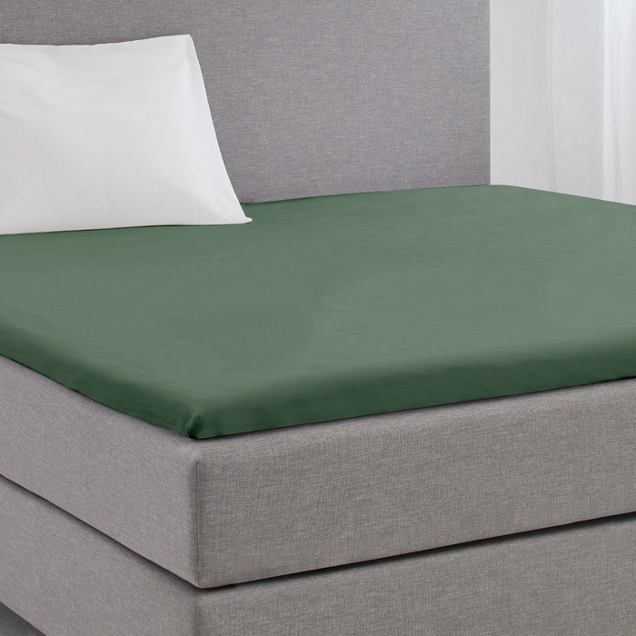Elegance Topper Hoeslaken Katoen Perkal grenat green