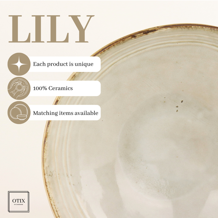OTIX Soepkommen 6 Persoons Beige 15cm Soeptassen Keramiek LILY