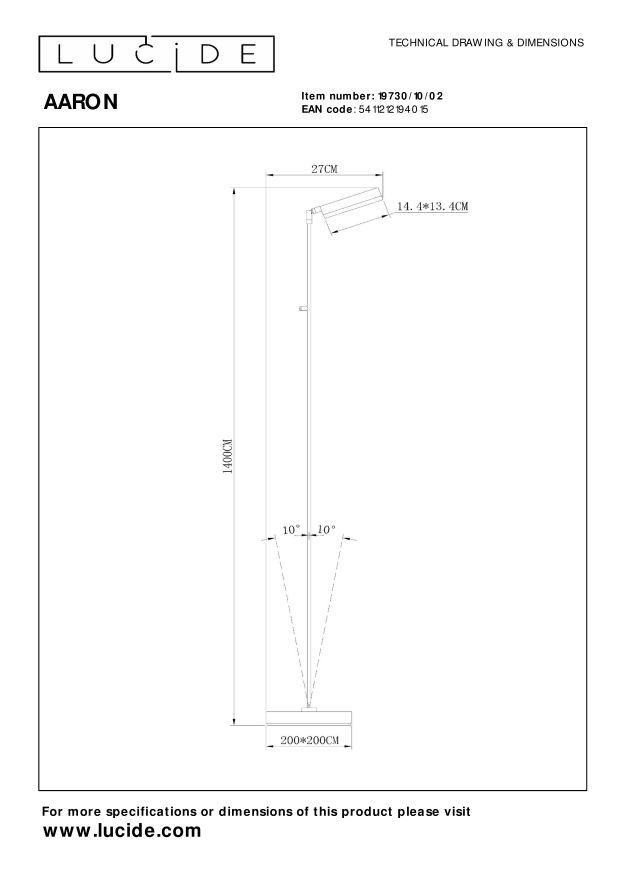 Lucide AARON Leeslamp - Mat Goud | Messing