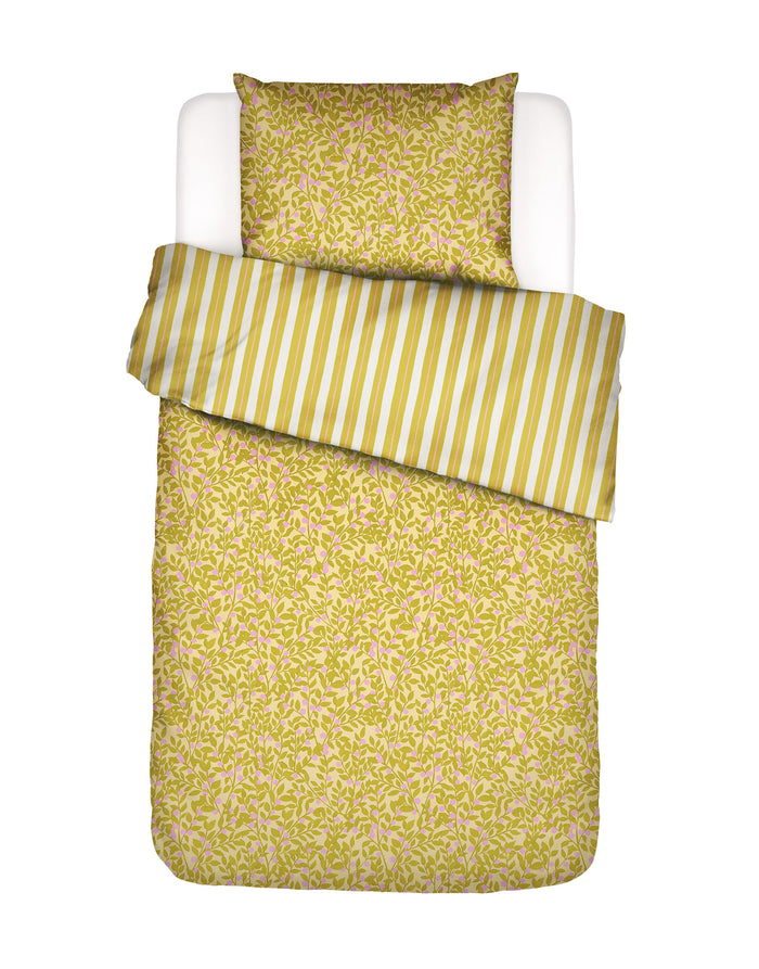 Essenza Petite berry Dekbedovertrek 140 x 220 cm - Lemon yellow