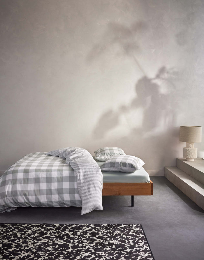 Essenza Chess Dekbedovertrek 140 x 220 cm - Dusty green