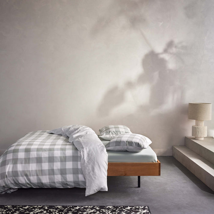 Essenza Chess Dekbedovertrek 240 x 220 cm - Dusty green