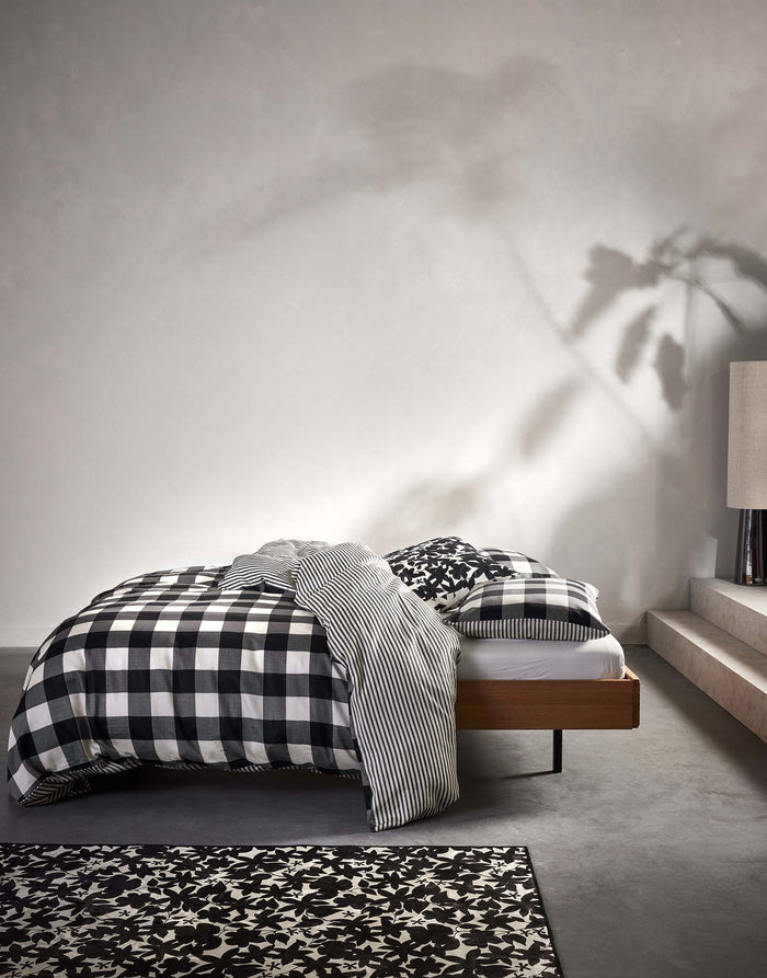 Essenza Chess Dekbedovertrek 260 x 220 cm - Antraciet