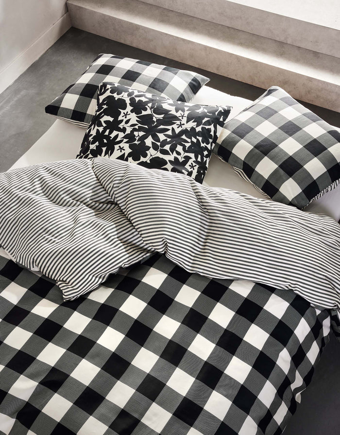 Essenza Chess Dekbedovertrek 260 x 220 cm - Antraciet