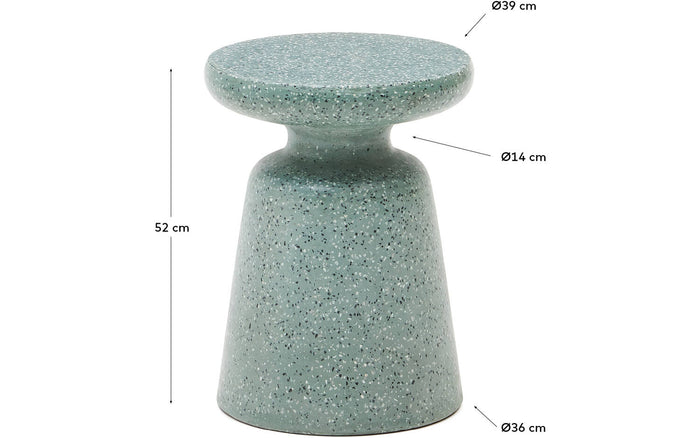 Kave Home - Bijzettafel Mesquida voor buiten gemaakt van groen