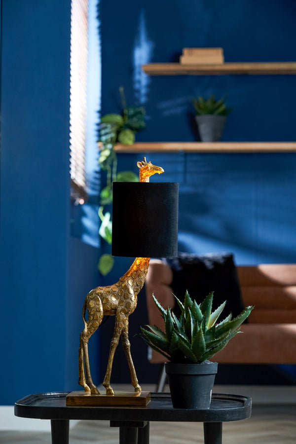 Light & Living Tafellamp Giraffe - Goud|Zwart - 26x16x61cm