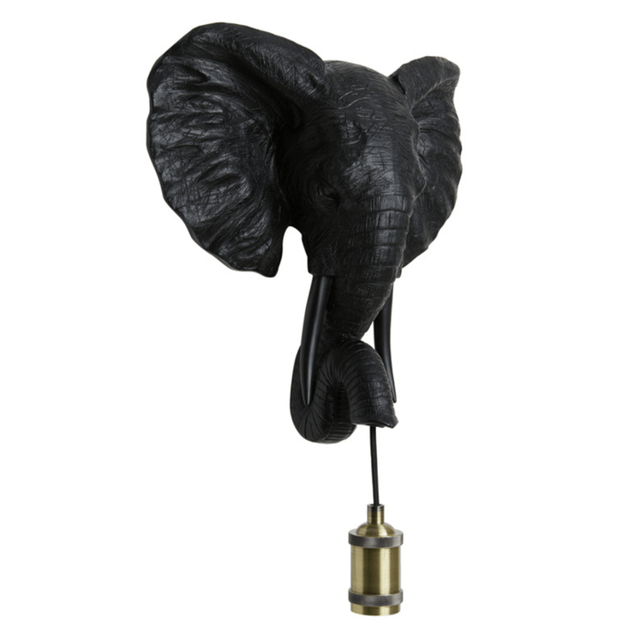 Light & Living Light&living Wandlamp 35x13x36 cm ELEPHANT mat zwart