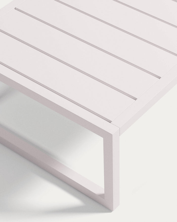 Kave Home - Comova salontafel voor buiten in wit aluminium 60 x 114 cm