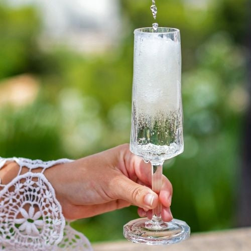 Champagneglas, 0.1 L, Set van 2, Organic, Transparant - Koziol | Club