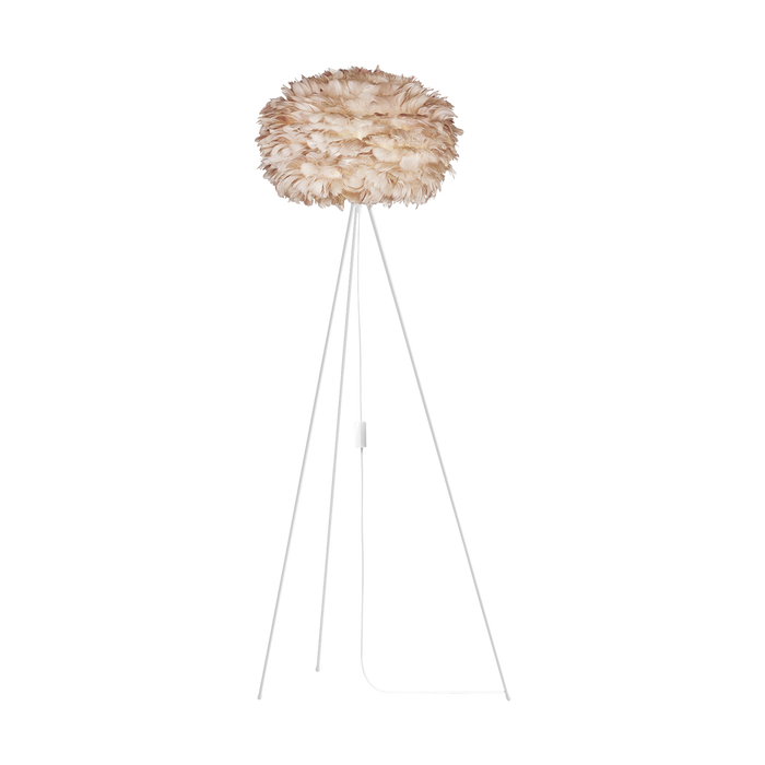 Umage Eos Medium vloerlamp light brown - met tripod wit - Ø 45 cm
