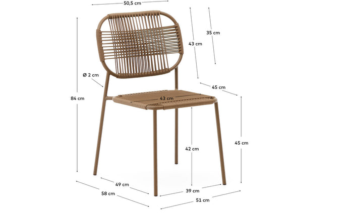 Kave Home Tuinstoel Talaier, Tuinstoel
