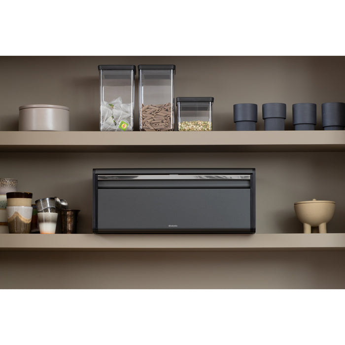 Brabantia Broodtrommel met Klepdeksel - Confident Grey