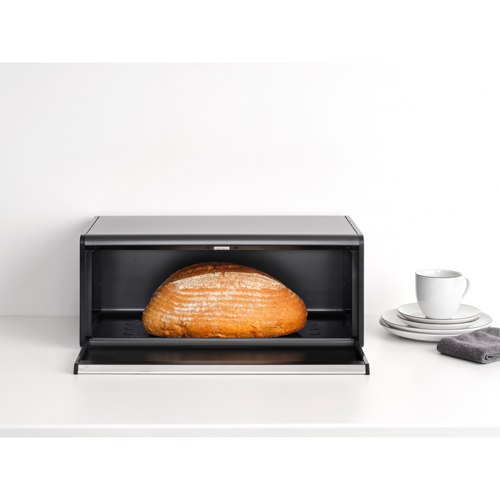 Brabantia Broodtrommel met Klepdeksel - Confident Grey