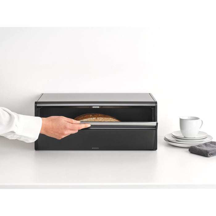 Brabantia Broodtrommel met Klepdeksel - Confident Grey