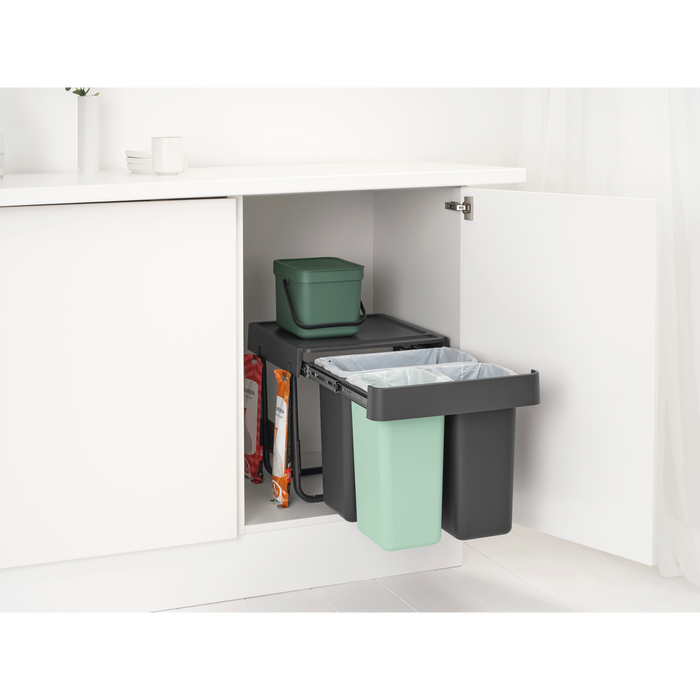Brabantia Sort & Go Inbouw Prullenbak - 10 + 10 + 20 l