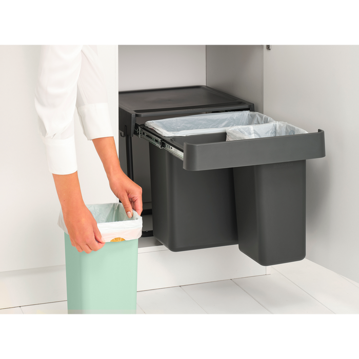 Brabantia Sort & Go Inbouw Prullenbak - 10 + 10 + 20 l