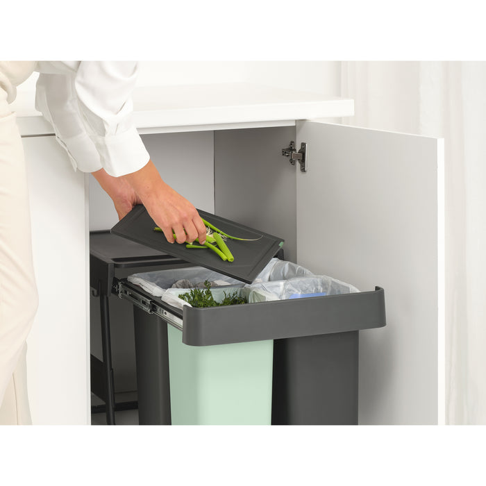 Brabantia Sort & Go Inbouw Prullenbak - 10 + 10 + 20 l