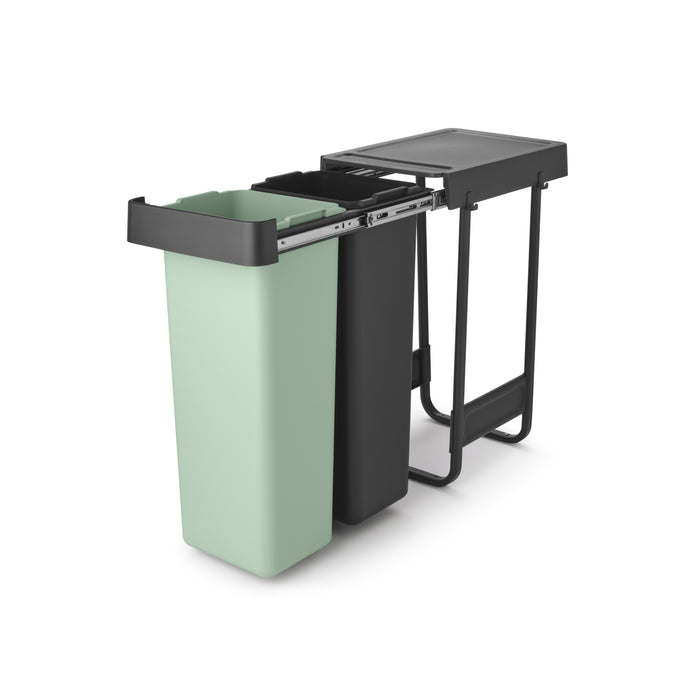 Brabantia Sort & Go Inbouw Prullenbak - 2 x 30 l