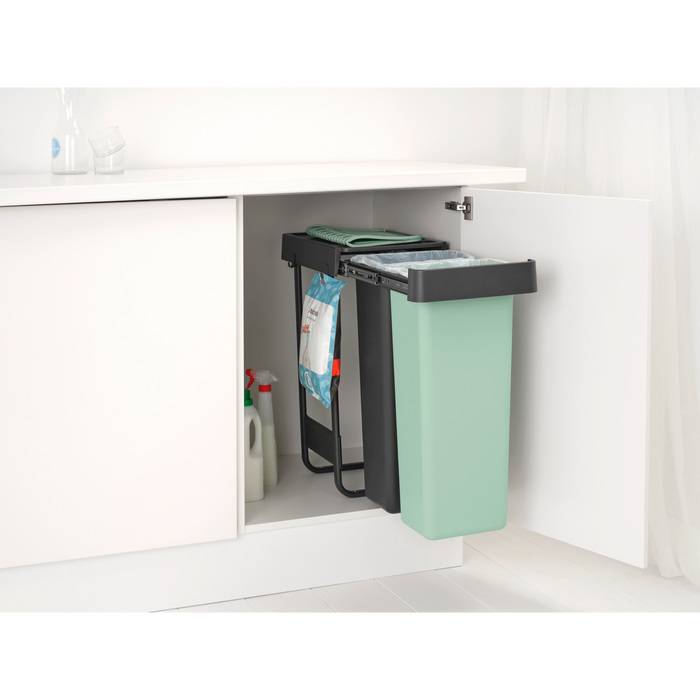 Brabantia Sort & Go Inbouw Prullenbak - 2 x 30 l