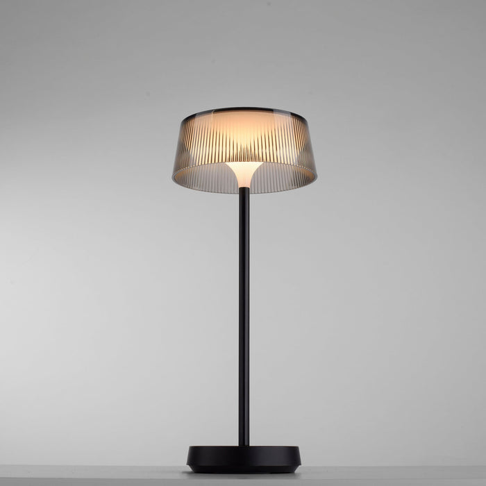 JUST LIGHT Oplaadbare Accu Tafellamp Dora Zwart IP44  incl. Dimmer