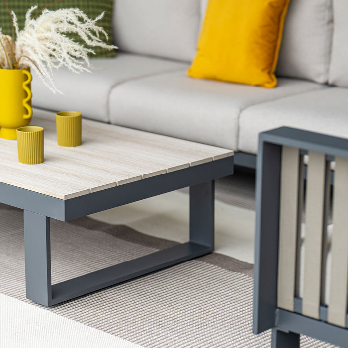 Garden Impressions Bologna lounge hoekset - 4-delig-carbon black-taupe