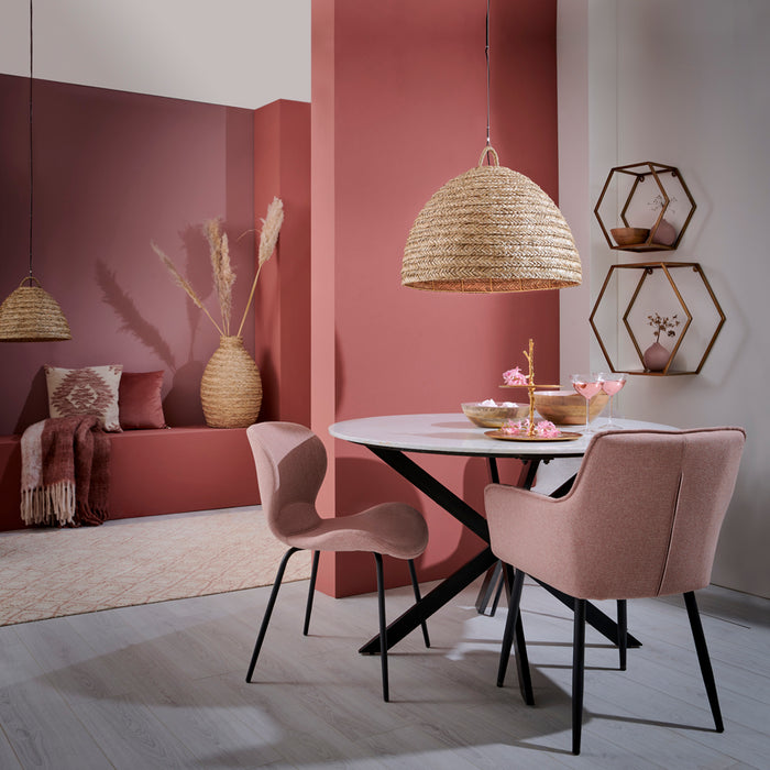 Light & Living Ronde Eettafel Tomochi - Marmer Wit - Ø120x78 cm