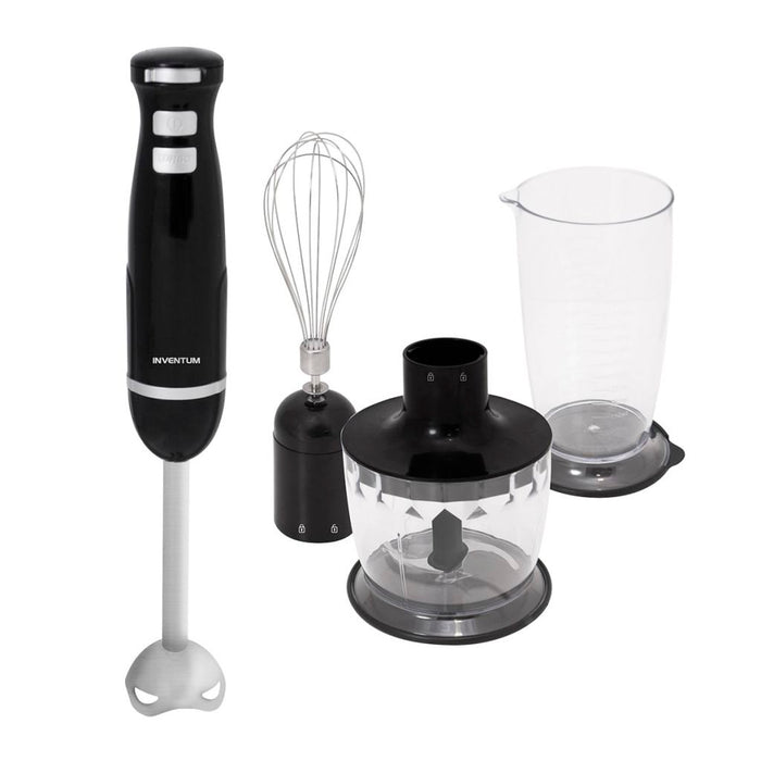 Inventum 4-delige Staafmixerset 600 W 0,7 L zwart MX301S