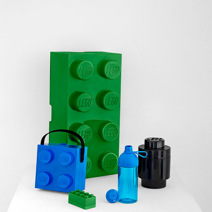 Lunchbox Brick 4 met handvat, Blauw - LEGO