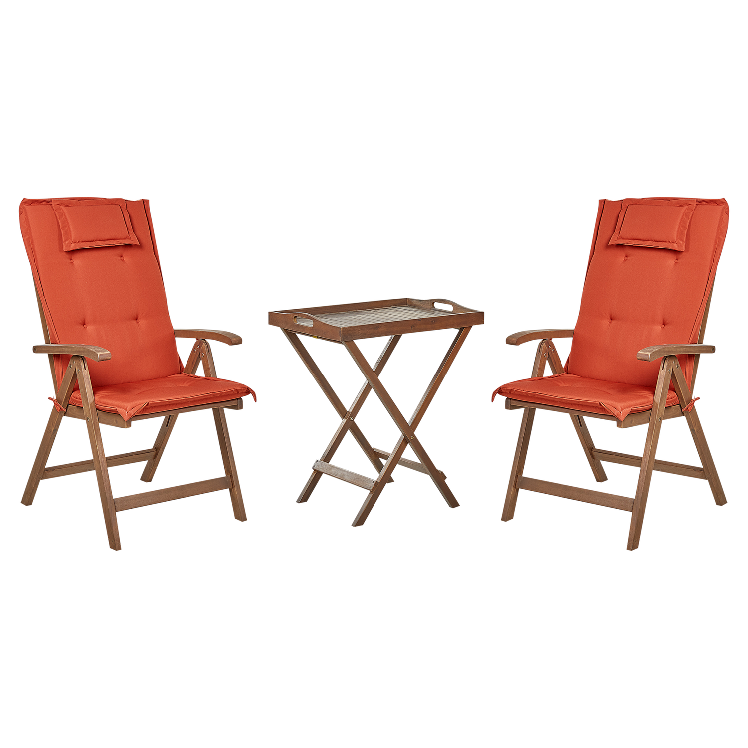 Beliani - AMANTEA - Bistroset - Donkerbruin - Acaciahout
