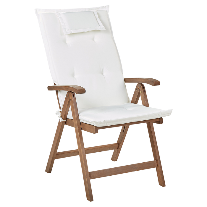 Beliani - AMANTEA - Bistroset - Donkerhout|Wit - Acaciahout