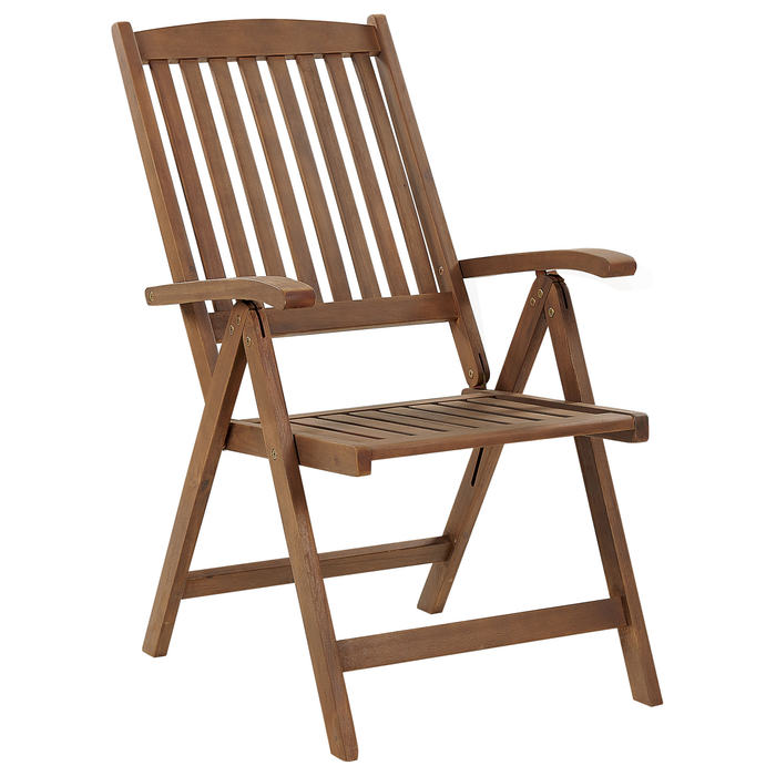 Beliani - AMANTEA - Bistroset - Donkerhout|Wit - Acaciahout