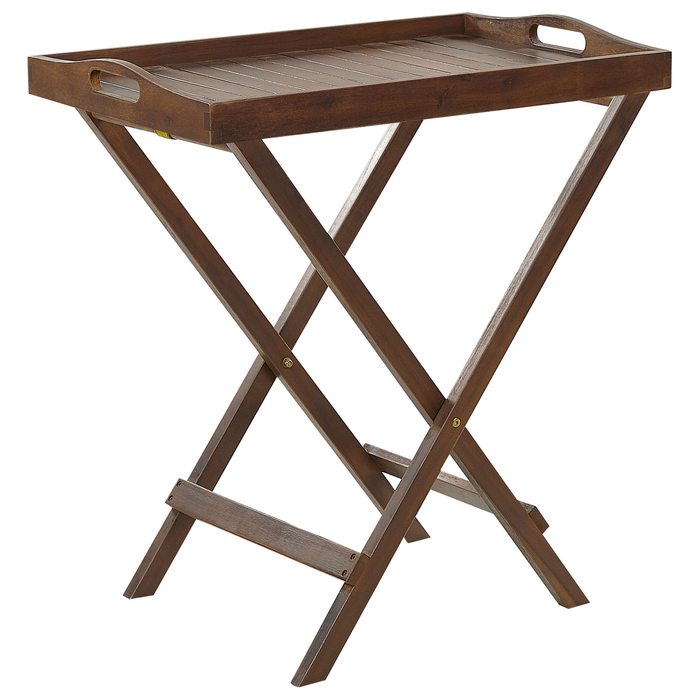 Beliani - AMANTEA - Bistroset - Donkerhout|Wit - Acaciahout