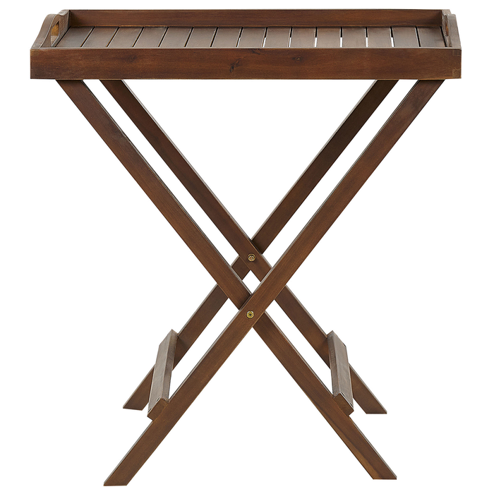Beliani - AMANTEA - Bistroset - Donkerhout|Wit - Acaciahout