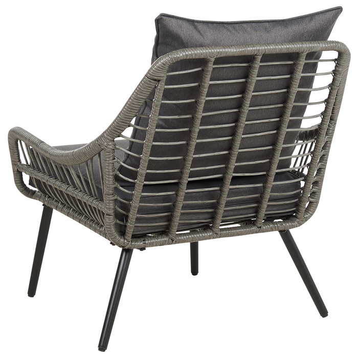 Beliani - LAURETO - Bistroset voor 2 - Grijs - PE rotan