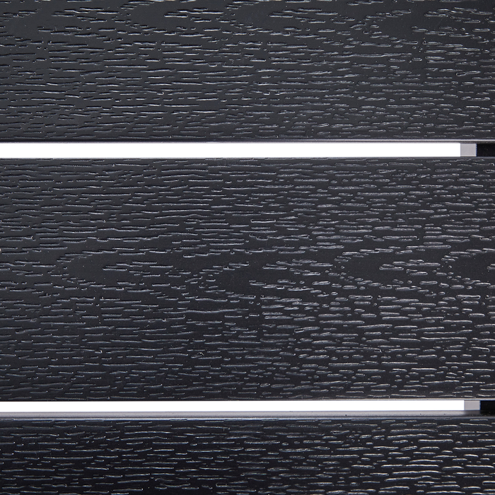 Beliani - VERNIO - Tuinstoel set van 6 - Zwart - Kunsthout|Aluminium