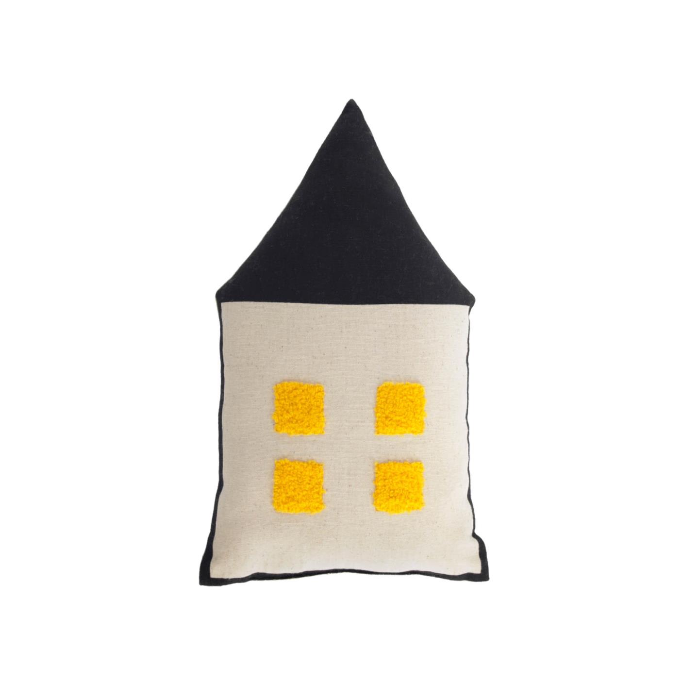 Kave Home - Nisi 100% biologisch katoenen (GOTS) huiskussen in zwart