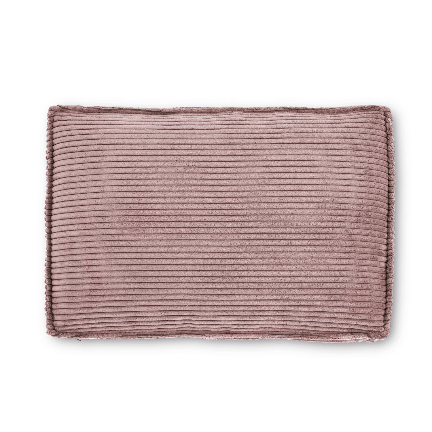 Kave Home - Blok kussen in roze corduroy met brede naad, 40 x 60 cm
