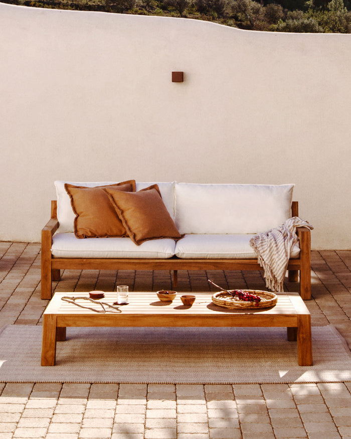 Kave Home - Forcanera salontafel in massief teakhout 150 x 71 cm