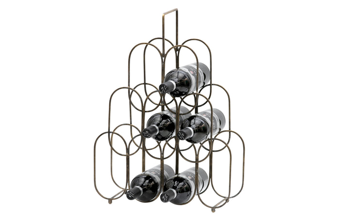 WOOOD Feast wijnrek metaal antique brass